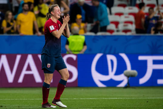 Kristine Minde of Norway celebrates