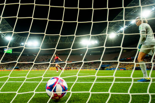 Ingrid Syrstad Engen of Norway celebrates