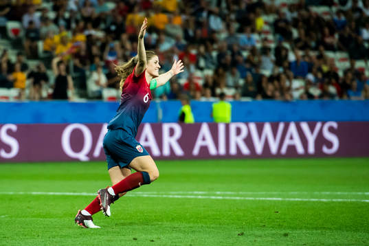 Maren Nævdal Mjelde of Norway celebrate