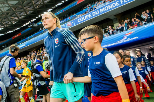 Goalkeeper Ingrid Hjelmseth of Norway