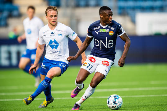 Martin Skjelbreid Ellingsen of Molde and Muhamed Maudo