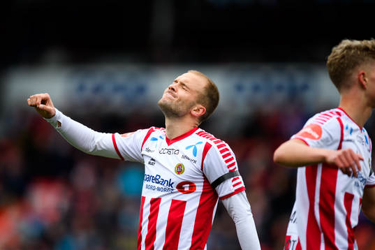 Lasse Nilsen of Tromsø looks dejected