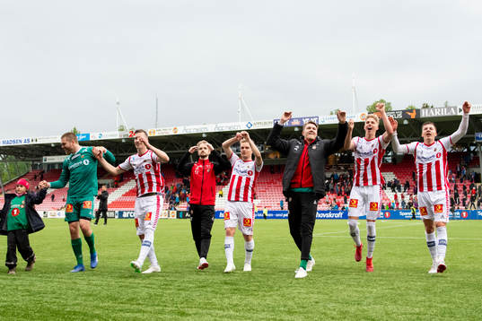 Players of Tromsø celebrate