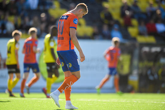 Hólmbert Fridjónsson of Aalesund looks dejected
