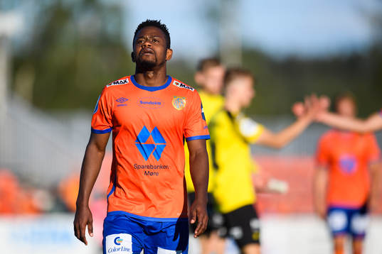 Izunna Uzochukwu of Aalesund looks dejected