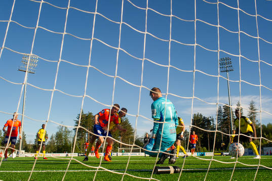 Torbjørn Agdestein of Aalesund scores a disallowed goal