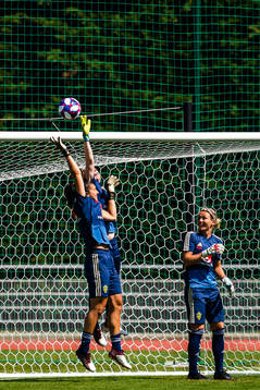 Goalkeepers Jennifer Falk , Zecira Musovic and Hedvig