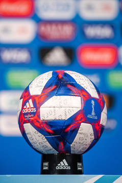The official match ball for the knockout stage of the FIFA
