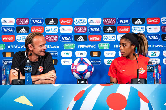 Kenneth Heiner-Møller ,head coach and Ashley Lawrence of
