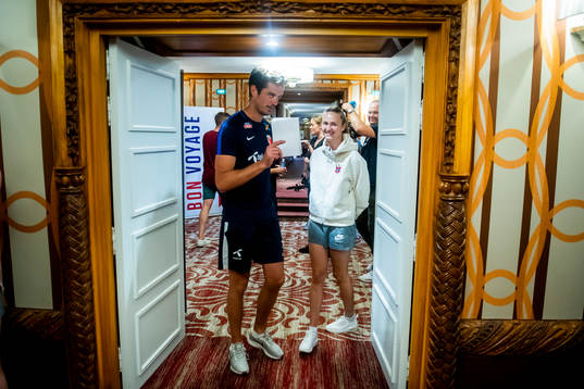 Terje Skeie, head of media of Norway, and Caroline Graham