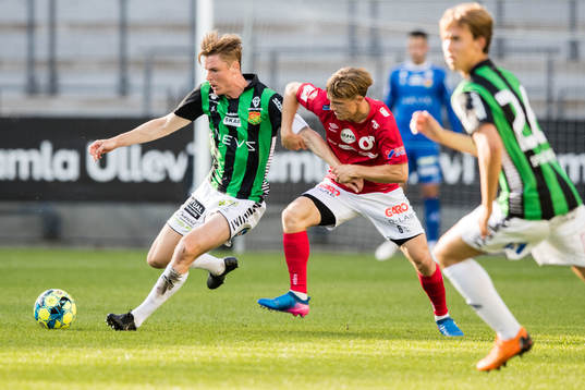 GAIS Marcus Bergholtz och Degerfors Jakob Ortmark