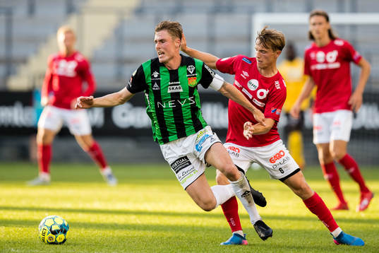 GAIS Marcus Bergholtz och Degerfors Jakob Ortmark
