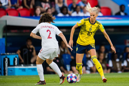 Allysha Chapman of Canada and Sofia Jakobsson of Sweden