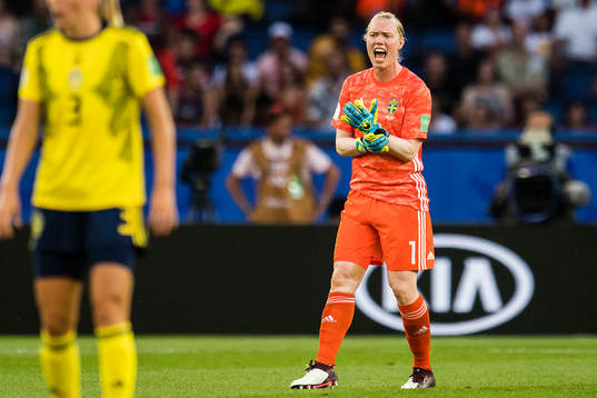 Goalkeeper Hedvig Lindahl of Sweden