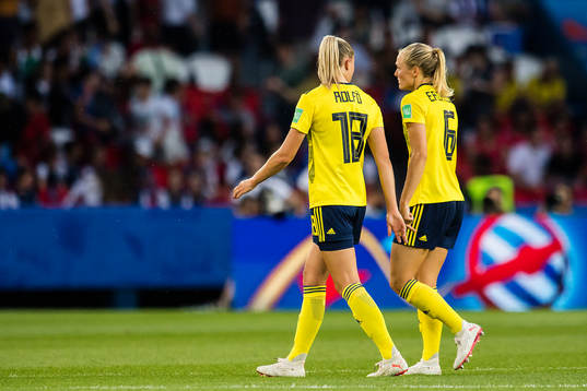 Fridolina Rolfö and Magdalena Eriksson of Sweden