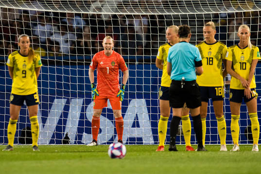 Goalkeeper Hedvig Lindahl of Sweden