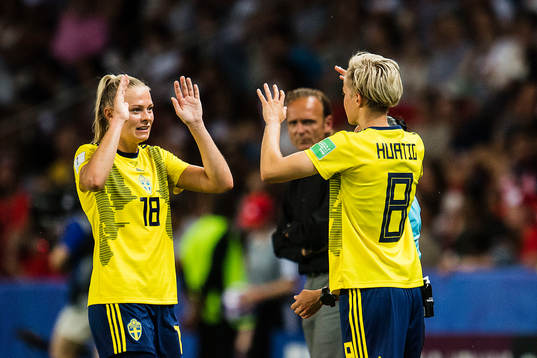 Fridolina Rolfö of Sweden and Lina Hurtig of Sweden
