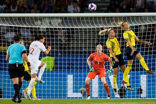 Goalkeeper Hedvig Lindahl, Linda Sembrant and Amanda