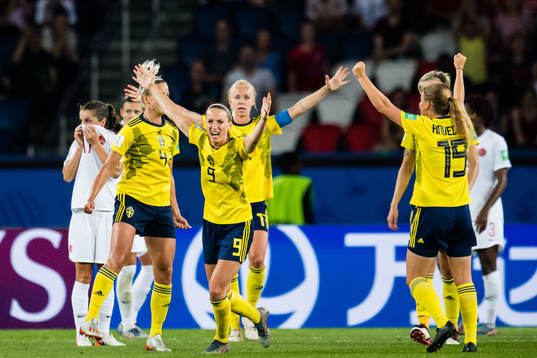 Linda Sembrant, Hanna Glas and Caroline Seger  of Sweden
