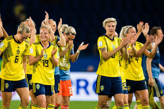 Magdalena Eriksson, Anna Anvegård, Lina Hurtig and Hanna