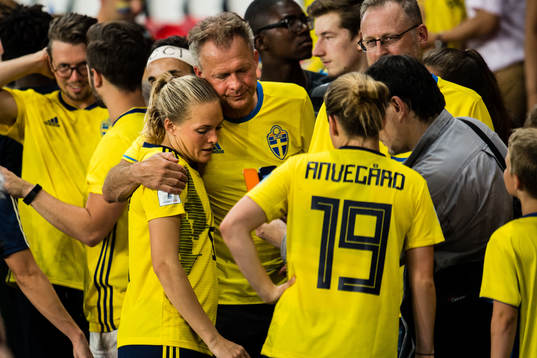 Magdalena Eriksson of Sweden celebrates winning