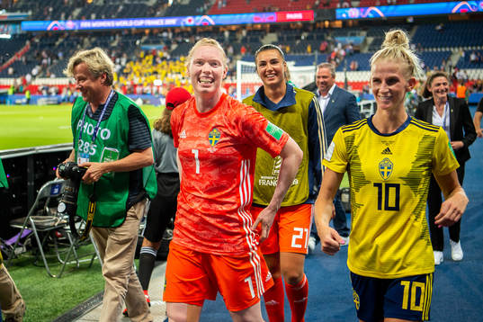 Goalkeeper Hedvig Lindahl, goalkeeper Zecira Musovic and