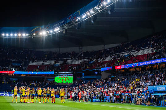 Players of Sweden celebrate