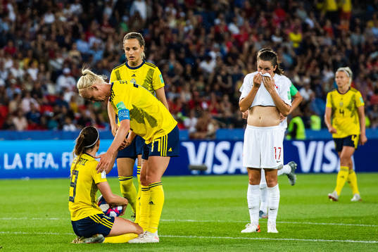 Kosovare Asllani , Caroline Seger, Elin Rubensson of Sweden