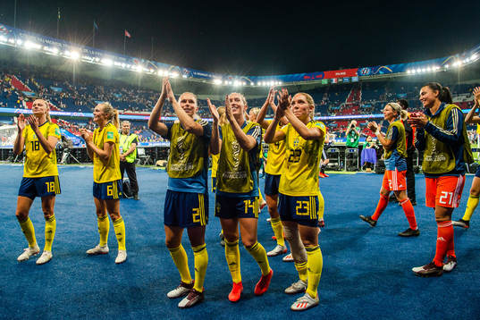 Jonna Andersson, Julia Roddar and Elin Rubensson of Sweden