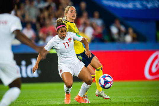 Desiree Scott of Canada and Elin Rubensson of Sweden