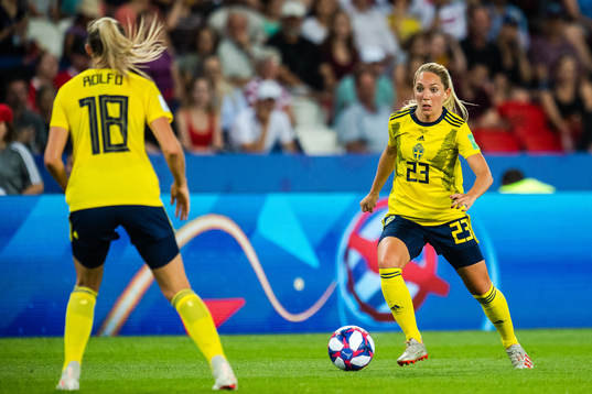 Fridolina Rolfö and Elin Rubensson of Sweden