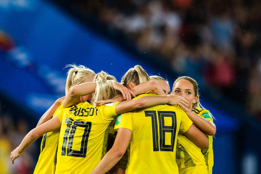 Elin Rubensson of Sweden celebrates