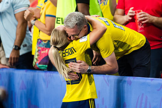 Elin Rubensson of Sweden celebrates