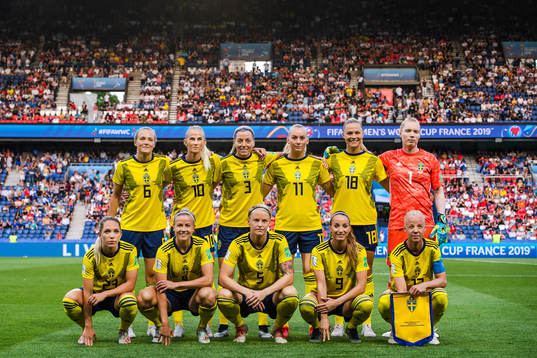 Starting eleven of of Sweden
