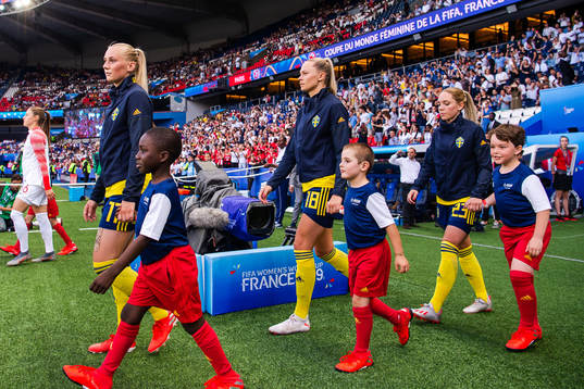 Stina Blackstenius , Fridolina Rolfö and Elin Rubensson of