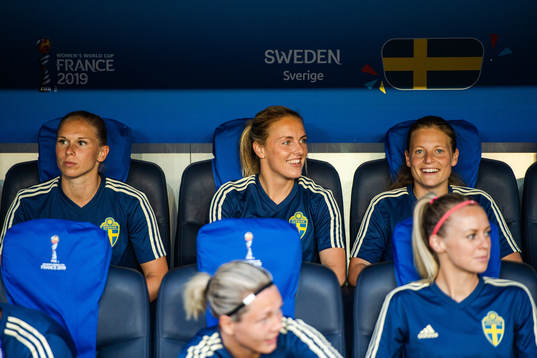 Jonna Andersson , Mimmi Larsson and Anna Anvegård of Sweden