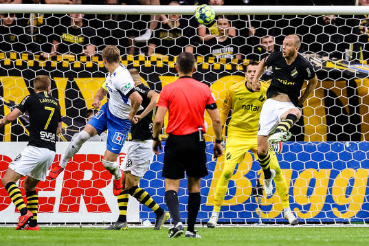IFK Norrköpings Christoffer Nyman nickar in 0-1