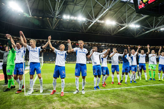 IFK Norrköpings spelare jublar