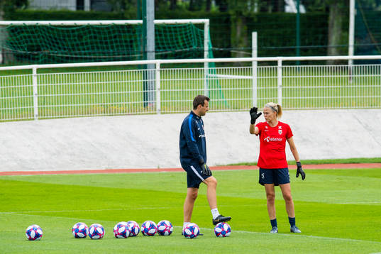 Roger Eskeland, goalkeeper coach of Norway, and goalkeeper