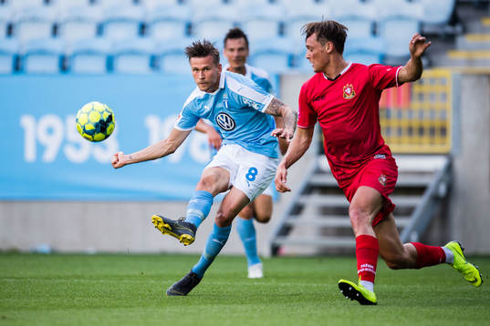 Malmö FFs Arnór Traustason och Goricas Maks Celic