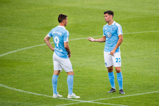 Malmö FFs Markus Rosenberg och Marcus Antonsson deppar