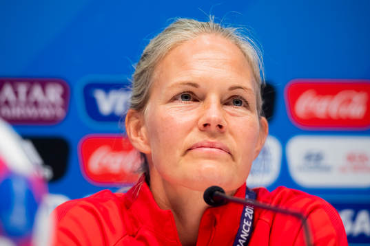 Goalkeeper Ingrid Hjelmseth of Norway
