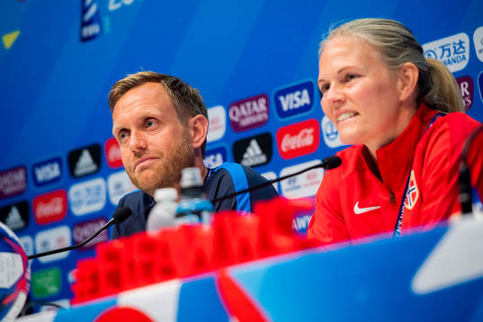 Bläddra bland fler bilder av Football, FIFA Women's World Cup, Day 20, Norway, Press Conference