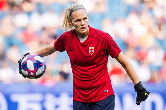 Goalkeeper Ingrid Hjelmseth of Norway