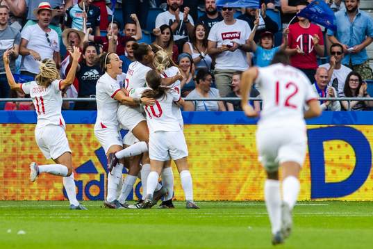 Players of England celebrate