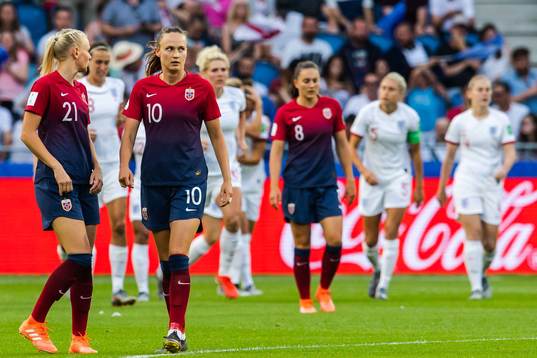 Caroline Graham Hansen of Norway looks dejected
