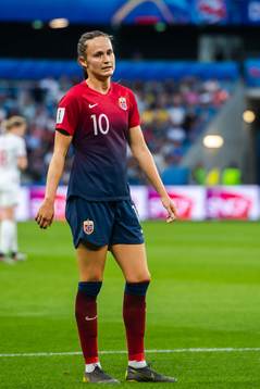 Caroline Graham Hansen of Norway looks dejected