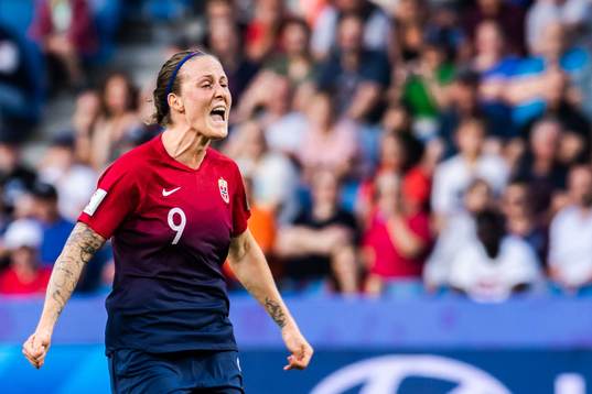 Isabell Lehn Herlovsen of Norway reacts