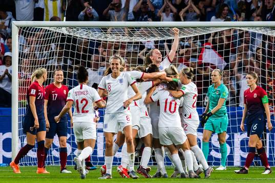 Players of England celebrate