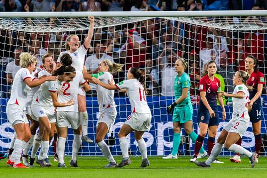 Players of England celebrate
